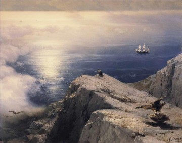 Berg Werke - Ivan Aiwasowski eine felsige Küstenlandschaft im Ägäischen Berg